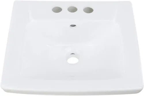 Miniatura 7 de Renovators Supply Manufacturing WeeWash - Fregadero de pedestal de baño infantil de 21.5 pulgadas de alto x 16 pulgadas de ancho, porcelana vítrea