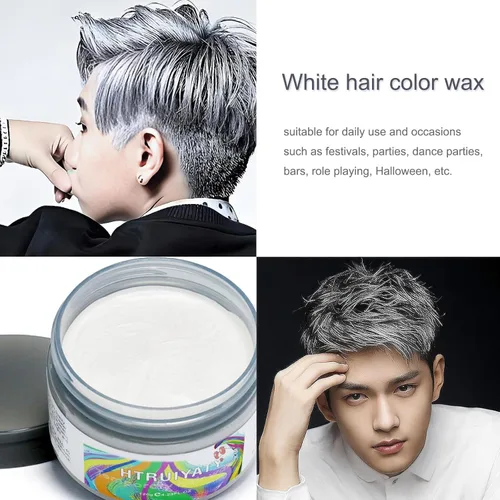 Miniatura 2 de Cera temporal de color blanco para el cabello, color natural en aerosol lavable para niños, mujeres y hombres, para cabello claro oscuro, peinado
