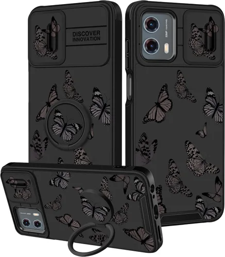 Miniatura 70 de Funermei Funda para Moto G Play 4G 2024 – Funda para teléfono para mujeres y niñas, diseño único de gato y libros, diseño único con funda