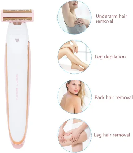 Miniatura 9 de FOMIYES 1 Unidades Dispositivo de Eliminación para Mujeres Portátil Depilador Cuerpo Dehairing Herramienta para Piernas Brazos Axilas Bikini Línea