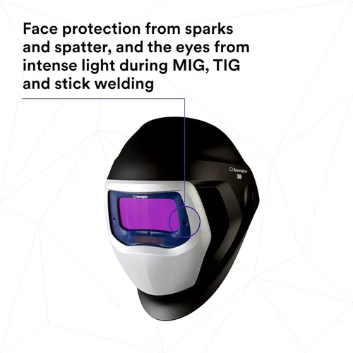 Miniatura 5 de 3M Speedglas - Casco de soldadura 9100 06-0100-20SW, con lente de oscurecimiento automático ADF 9100X