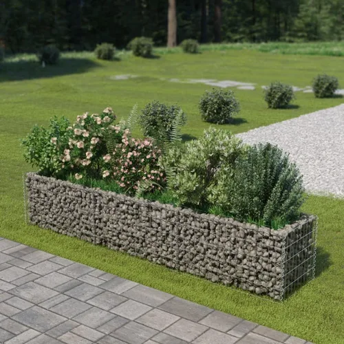 Miniatura 9 de Gabion cama elevada, cestas de gaviones, camas de jardín galvanizadas, gaviones, pared de gaviones, alta capacidad de carga, acero galvanizado 35.4