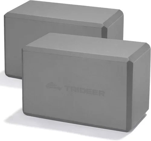 Miniatura 10 de Trideer - Bloques de yoga (paquete de 2), bloques de espuma suave antideslizantes con bordes biselados para alineación y estiramiento en yoga