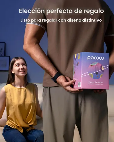 Miniatura 5 de POCOCO Proyector de Estrellas Galaxy para dormitorio con discos de película óptica reemplazables, proyector de luz nocturna de planetario