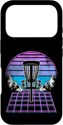 Miniatura 29 de Disco Golf Basket 90s Synthwave Sunset Retrowave Frisbee Golf Case para iPhone 15
