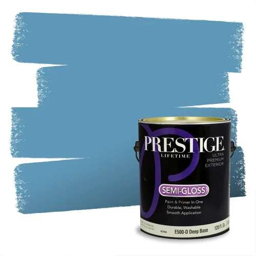 Miniatura 251 de Pintura Exterior + imprimación PRESTIGE, todo-en-uno, 1 galón, acabado mate, color comparable al Valspar* Royal Gray* VS151-Gris real