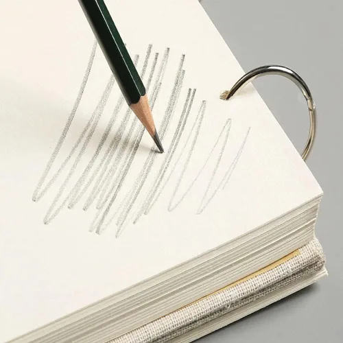 Miniatura 6 de Cuaderno de bocetos retro en espiral, tapa dura, de lino, 120 páginas, 160 GSM, grueso, recargable, hojas sueltas, para dibujar arte, papelería