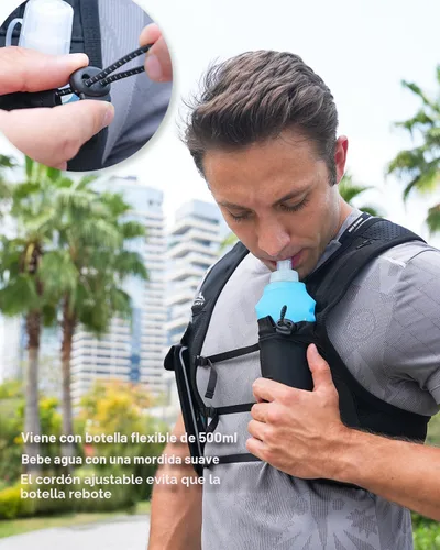 Miniatura 4 de Zelvot Chaleco para Correr para Mujeres y Hombres, Patente Original de EE. UU., Chaleco de Hidratación para Correr con Correas de Pecho Ajustables