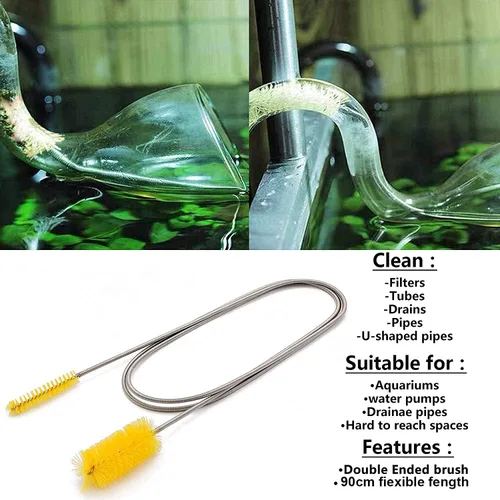 Miniatura 6 de Kit de herramientas de acuario 7 en 1, herramientas de acuario de acero inoxidable, pinzas y tijeras raspadoras para acuario, tanque de peces