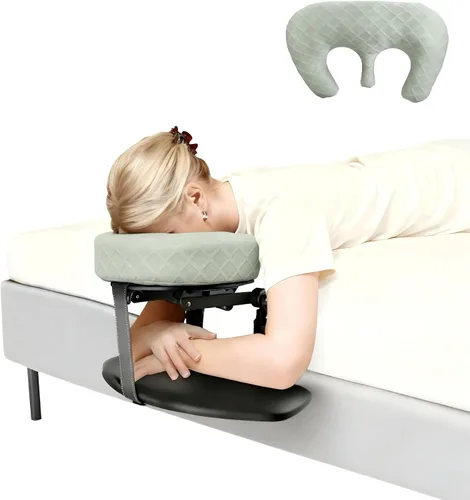 Miniatura 11 de Reposacabezas de masaje para cama, cuna ajustable para masaje facial en casa, kit de mesa de masaje portátil para colchón de dormir, almohada boca