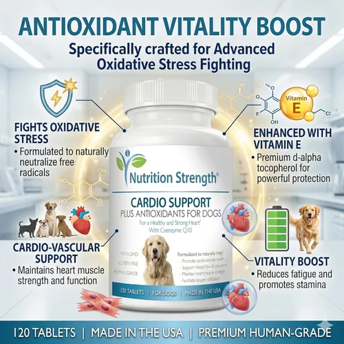 Miniatura 3 de Soporte cardiovascular para perros más antioxidante, L-carnitina, L-taurina, con coenzima Q10 y vitamina E, promueve un corazón de perro saludable