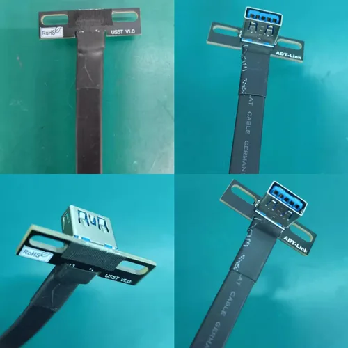 Miniatura 6 de ADT-Link - Cable de extensión USB 3.0 tipo A macho a USB A hembra, 90 FPV, delgado, plano, suave, flexible, FPC (2.0 in, S1A-S5T)