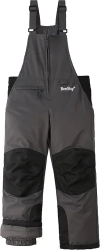 Lelaki Baberos de esquí de nieve para niños pequeños, con aislamiento Waterporoof Ripstop para invierno, pantalones de snowboard para niños y niñas