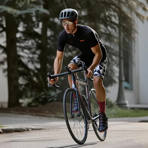 Miniatura 25 de Santic Pantalones cortos de ciclismo para hombre, pantalones acolchados para ciclismo, ropa de ciclismo