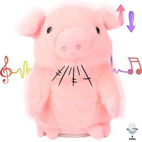 Miniatura 12 de Hopearl Gatito parlante repite lo que dices, gato con pez, juguete animado interactivo eléctrico, juguete de peluche para niños pequeños, 7 pulgadas