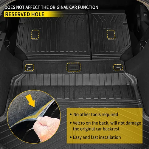 Miniatura 4 de Alfombrilla de carga compatible con Honda Civic Hatchback 2022-2025 2026, forro de carga de elastómero termoplástico, protector de cubierta