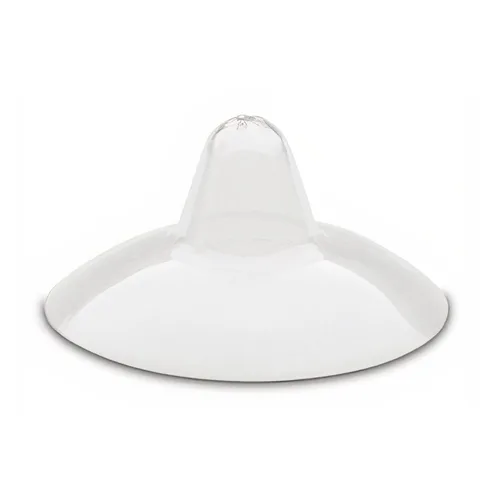 Ameda Protector de pezón de contacto, apertura de 0.945 in, silicona flexible ultrafina, fomenta la fijación del bebé al pecho, ideal para problemas