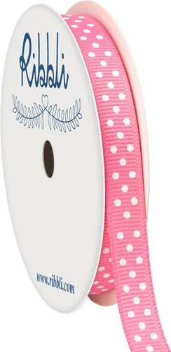 Miniatura 17 de Ribbli Cinta de grogrén para manualidades, carrete de 3/8 pulgadas, 10 yardas, narciso amarillo con puntos blancos, uso para envolver regalos