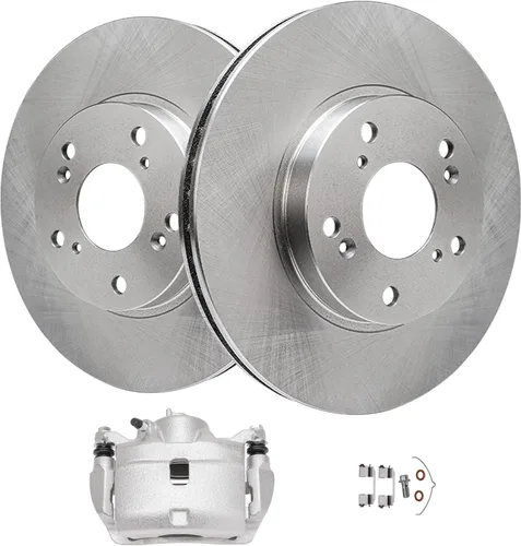 Miniatura 8 de Detroit Axle - Rotores de disco delantero + pinza de freno lateral del pasajero de repuesto para Mitsubishi Raider Dodge Dakota 2005-2008 - Juego