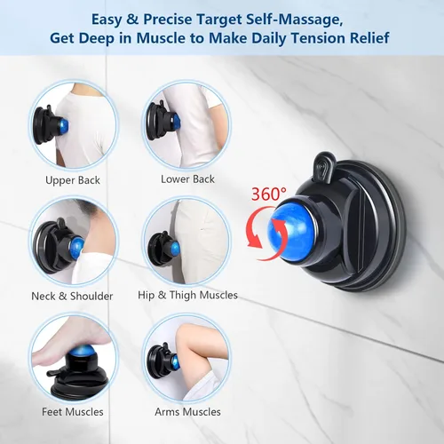 Miniatura 4 de Bola de masaje montable, masajeador de recuperación muscular 3 en 1, para aliviar el dolor, liberación miofascial, nudos y tejido profundo, terapia