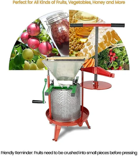 Miniatura 4 de Prensa y trituradora de vino de frutas, 100% natural, trituradora de manzana, uva y bayas, máquina de jugo manual para cocina