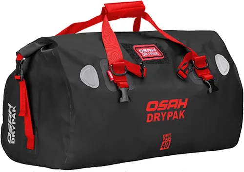 Miniatura 22 de Bolsa de lona impermeable y maleta - Bolsa seca para motocicleta, bolsas de sillín con cierre enrollable, gran espacio de almacenamiento, para Negro
