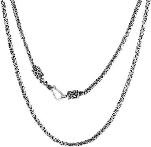 Miniatura 4 de Collar grande de plata de ley de 2 14 pulgadas con cruz pectoral con desplazamiento en S para mujeres y hombres, hecho a mano con o sin cadena