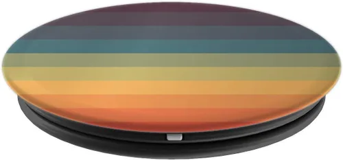 Miniatura 4 de PopSockets - Agarre y soporte para teléfonos y tabletas, diseño retro de rayas, color arco iris