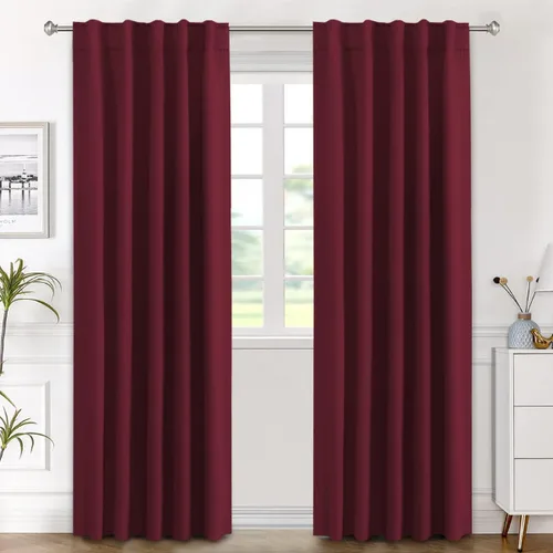 Miniatura 143 de H.VERSAILTEX Cortinas opacas con aislamiento térmico, paneles de tratamiento de ventana, cortinas opacas para oscurecer la habitación, cortinas Gris