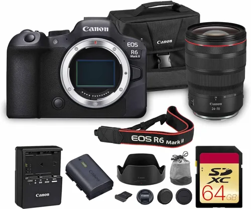 Miniatura 9 de Kit de cámara sin espejo Canon EOS R6 Mark II con lente RF de 24-105 mm f/4 24.2MP de fotograma completo, 4K 60fps, Dual Pixel CMOS AF II