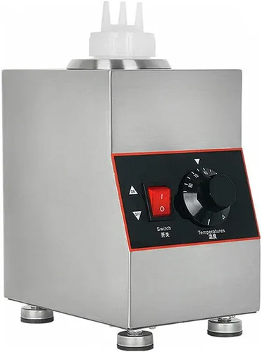 Miniatura 3 de Dispensador de calentador de queso de nacho comercial, 160 W, 22.0 fl oz, calentador de salsa de dulce de azúcar caliente, calentador eléctrico