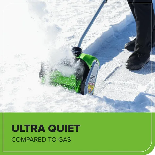 Miniatura 7 de Pala para nieve, de Greenworks, Gmax 40 V, de 12 pulgadas