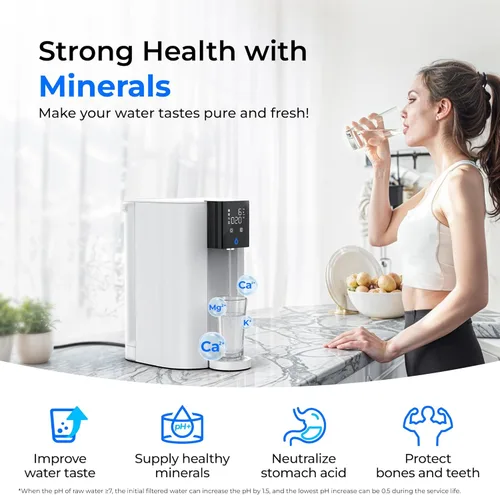 Miniatura 3 de Mineral alcalino: sistema de ósmosis inversa Waterdrop CoreRO, certificado NSF/ANSI 58 y 372, filtro de agua de ósmosis inversa de 7 etapas