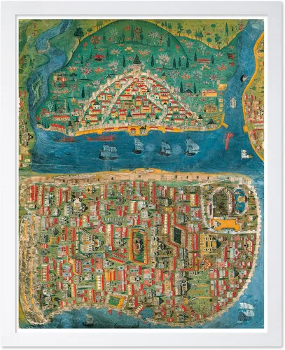 Miniatura 20 de Poster Master Póster retro de viaje con mapa monumental vintage de Florencia, arte italiano, gran regalo para hombres, mujeres, amantes