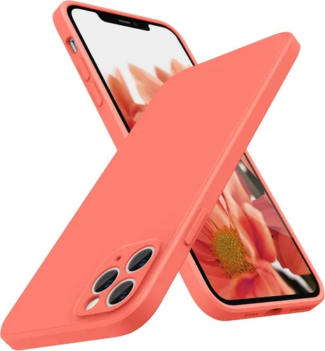 Miniatura 26 de SURPHY Funda de diseño para iPhone 11 Pro Max con protección para cámara, diseño de borde recto, silicona líquida delgada, piedra