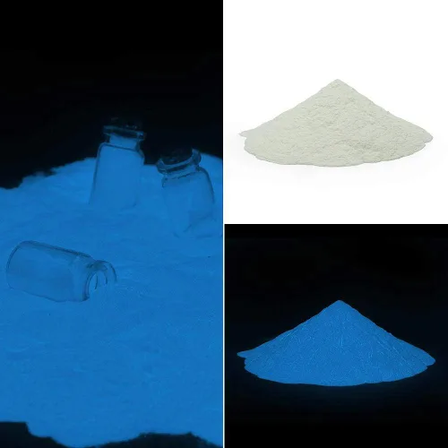 Miniatura 6 de Pigmento que brilla en la oscuridad, polvo de brillo fosforescente, 3.52 onzas (100 g), a base de agua (verde) (azul)