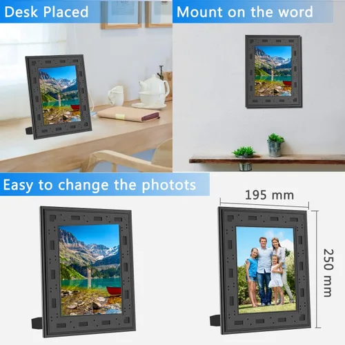 Miniatura 3 de Cámara de marco de fotos, cámara de seguridad WiFi 1080P, 365 días en espera PIR detección de movimiento HD visión nocturna en tiempo real
