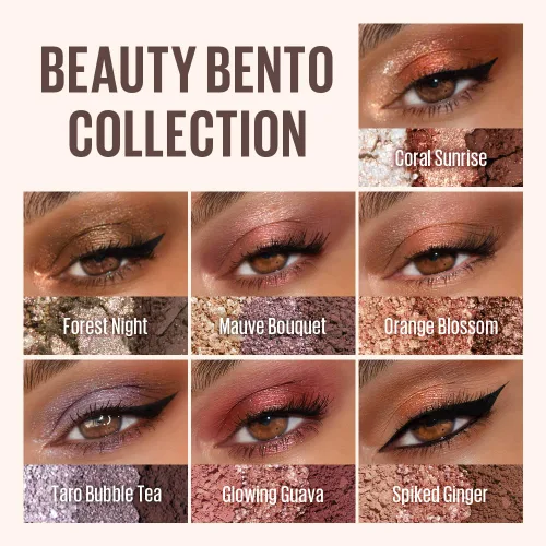 Miniatura 6 de Kaja Beauty Bento Collection - Trío de sombras de ojos elásticas Tonos naranja melocotón, tamaño de viaje, 02 Flor de Naranja, premio Allure Best