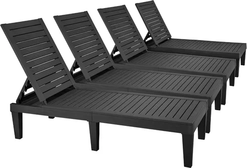 Miniatura 23 de YITAHOME - Tumbonas para exteriores con cojín y respaldo ajustable, tumbonas resistentes para patio junto a la piscina, fácil montaje, impermeables