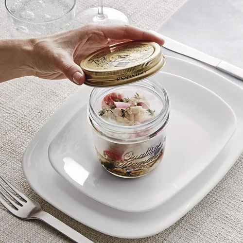 Miniatura 6 de Bormioli Rocco Quattro Stagioni - Juego de 3 tapas de sellado de aluminio de repuesto de 2.205 in, ideal para conservas en el hogar y almacenamiento