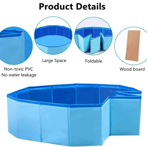 Miniatura 3 de Piscina de dragón barbudo con flotador inflable – Plegable plegable para bañera, bañera y reptil collar anillo para lagartos anfibios, suministros