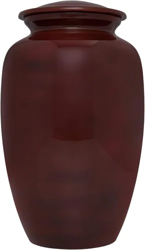 Miniatura 2 de Urna funeraria marrón con elefante espiritual indio - Urna de cremación para cenizas humanas - Hecha a mano en aluminio - Adecuada para entierro