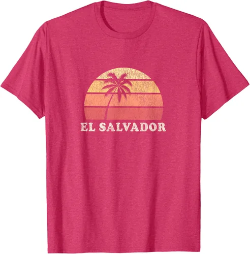 Miniatura 30 de El Salvador Vintage 70s Retro Throwback Design Camiseta, Azul