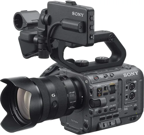 Miniatura 2 de Sony Kit de cámara de cine digital FX6 con lente de 0.945-4.134 in (ILME-FX6VK) + lente Sony FE C T3.1 G de 0.630-1.378 in + tarjeta de memoria