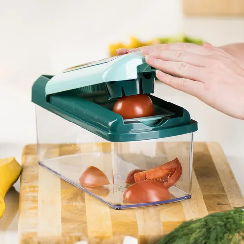 Miniatura 6 de Genius Cortador de verduras y frutas de plástico, plástico, verde menta, 10.4 x 4.5 x 5.7 in
