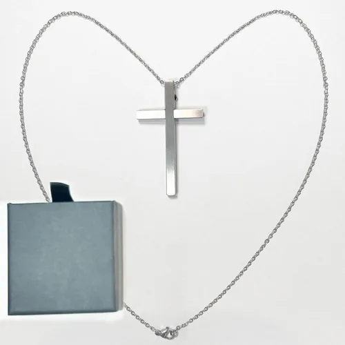 Miniatura 9 de Collar de cruz de defensa personal, cadena de 21 pulgadas, herramienta de protección oculta de acero inoxidable con bloqueo de seguridad, Acero