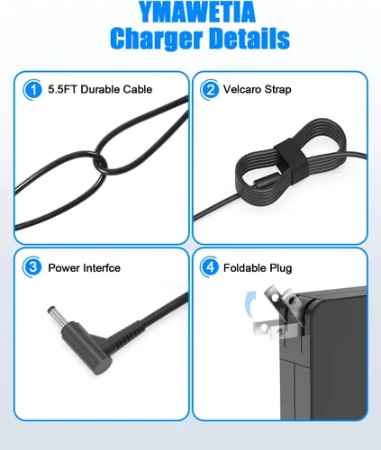 Miniatura 5 de Cargador adaptador de CA de 65 W 45 W para IdeaPad 3 5 110 310 320 330 330s S145 S340 Series 110-15ISK 320-15ABR 320-15IAP 330-15IGM 330S-15IBK