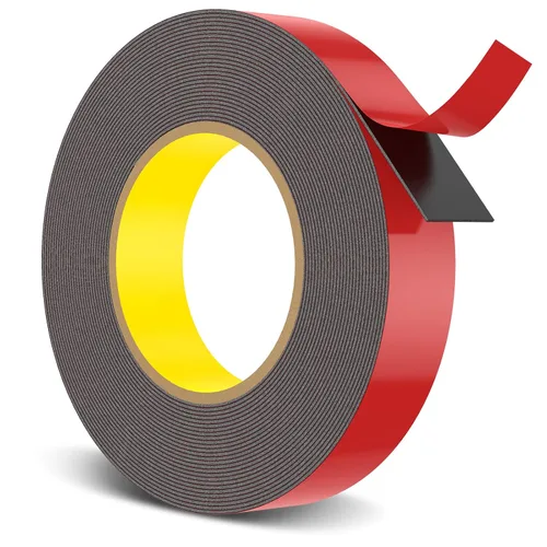Miniatura 8 de HitLights Cinta de doble cara resistente, 1/2 pulgada x 50 pies, cinta adhesiva de montaje impermeable, fuerte cinta de espuma de doble adherencia