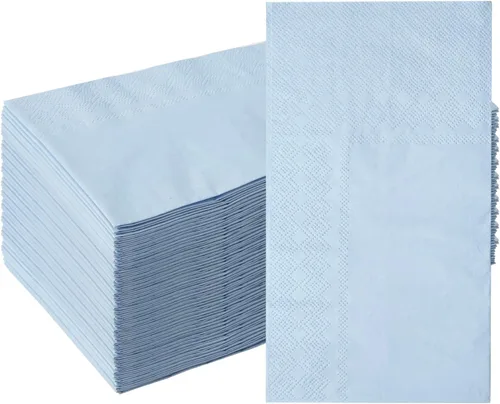 Miniatura 8 de 100 servilletas de 3 capas de color verde salvia de 13 x 15.7 pulgadas, servilletas de baño para invitados, servilletas de postre, toallas de mano
