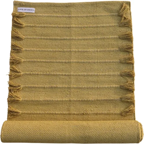 Miniatura 13 de Jaipur Art & Rugs - Alfombra de yoga de algodón, respetuosa con el medio ambiente, tejida a mano, gruesa (0.945 x 2.835 x 0.197 in)